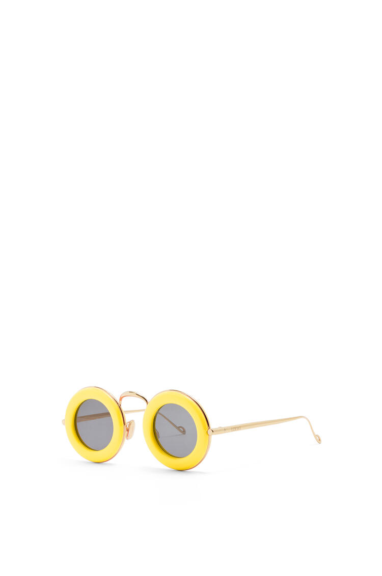 LOEWE Round sunglasses in acetate and metal Yellow pdp_rd