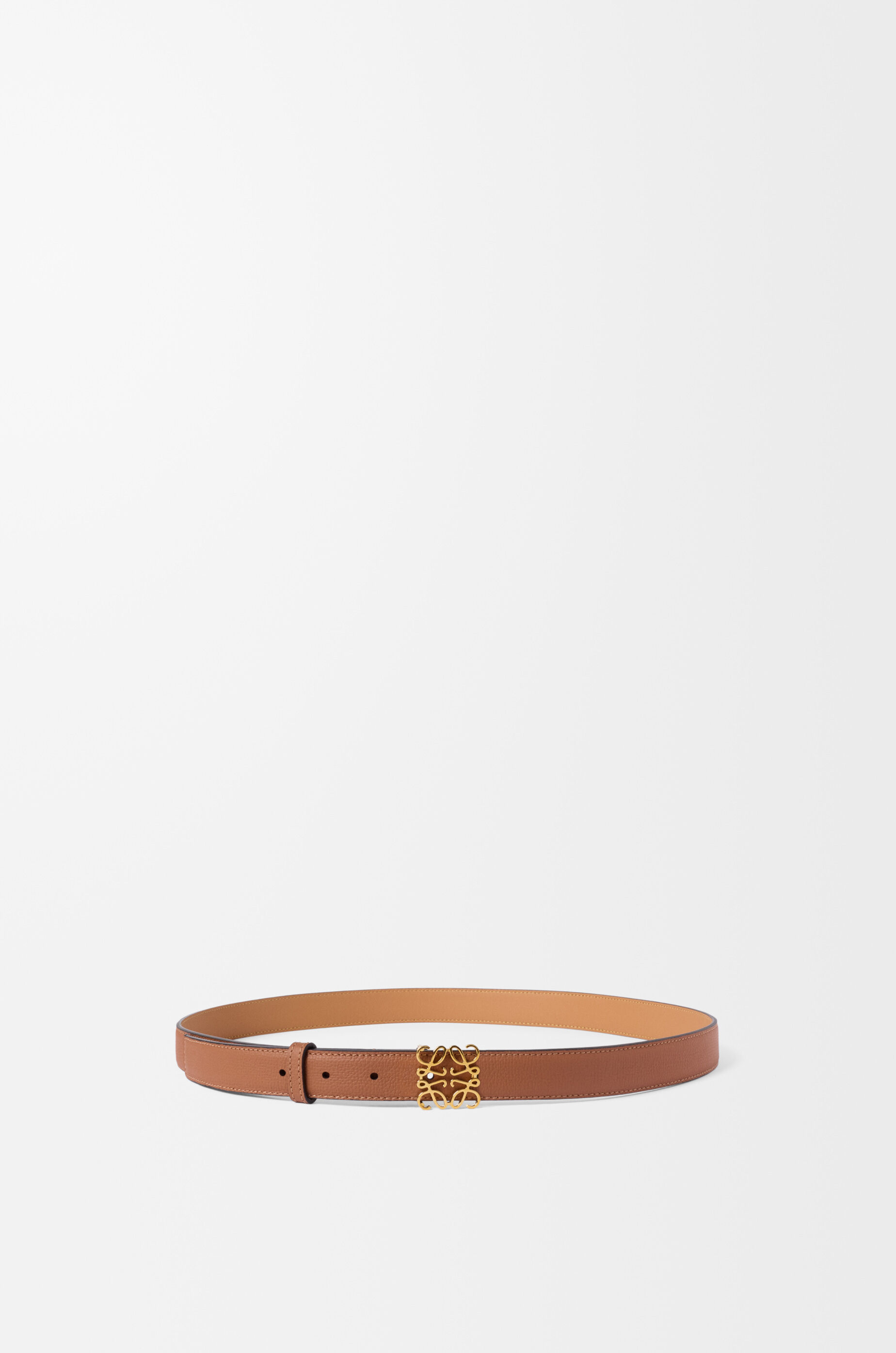 LOEWE アナグラム ベルト (ペブルグレインカーフ) タン/ゴールド