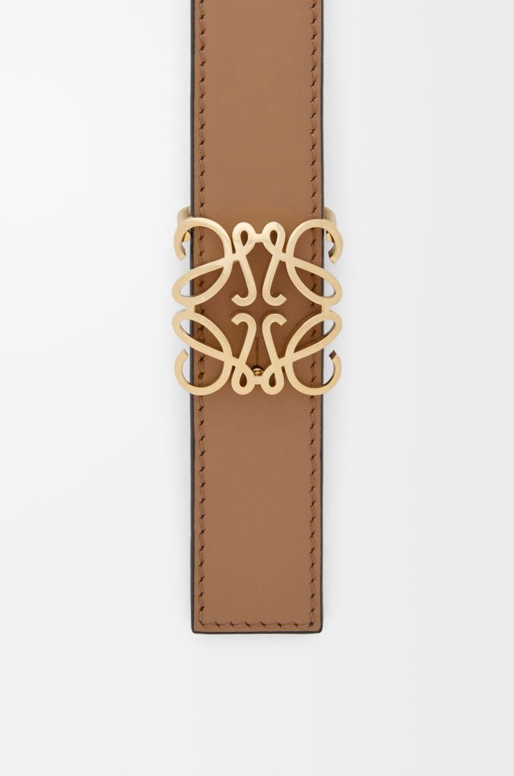 LOEWE Reversible Anagram Bombé belt in smooth calfskin Mocha/Slate