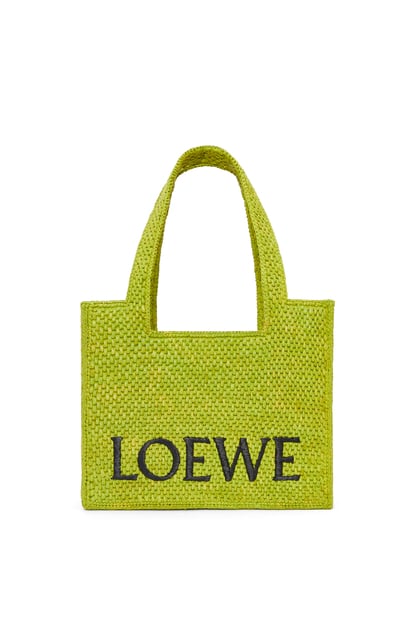 LOEWE Medium LOEWE Font Tote in raffia Meadow Green plp_rd