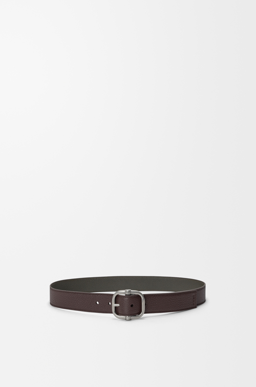 LOEWE リバーシブル ループ ベルト(サプルグレインカーフ) チョコレート/ダークカーキ/ヴィンテージパラジウム