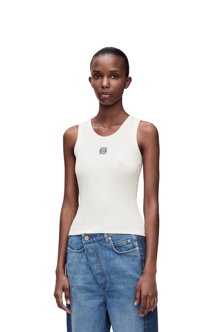 LOEWE Débardeur Anagram en coton Blanc