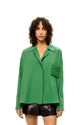 LOEWE Pyjama blouse in silk Forest Green plp_rd