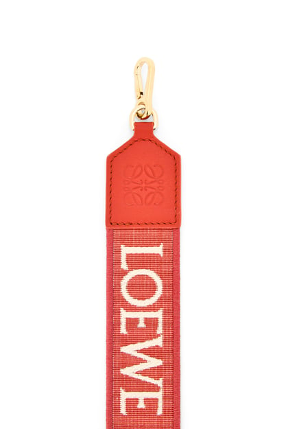LOEWE Anagram strap in jacquard and calfskin 日出橘 plp_rd