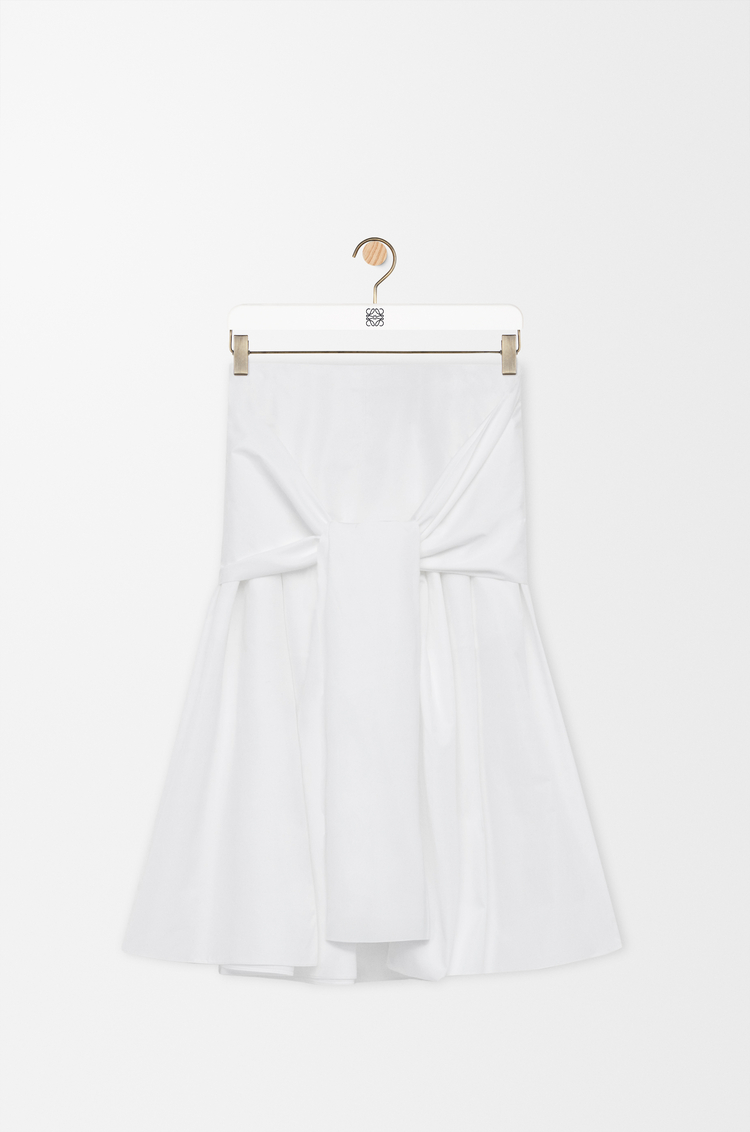 LOEWE Falda cruzada en algodón Blanco