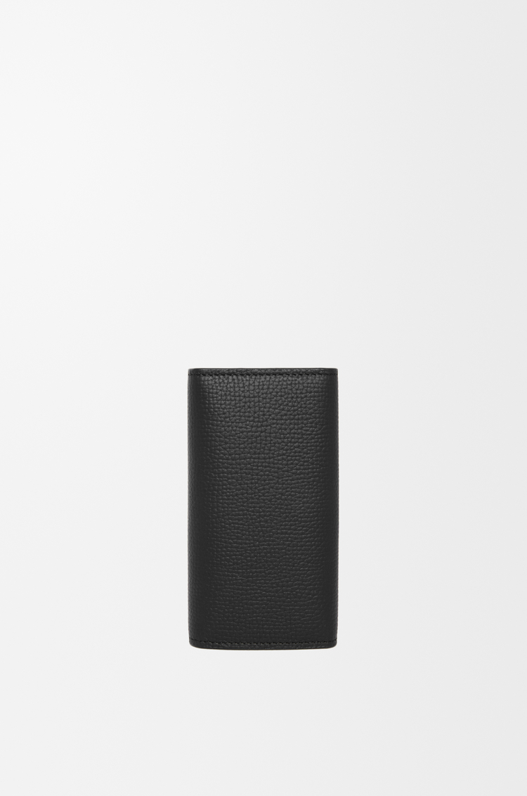 LOEWE Anagram key case in pebble grained calfskin Black