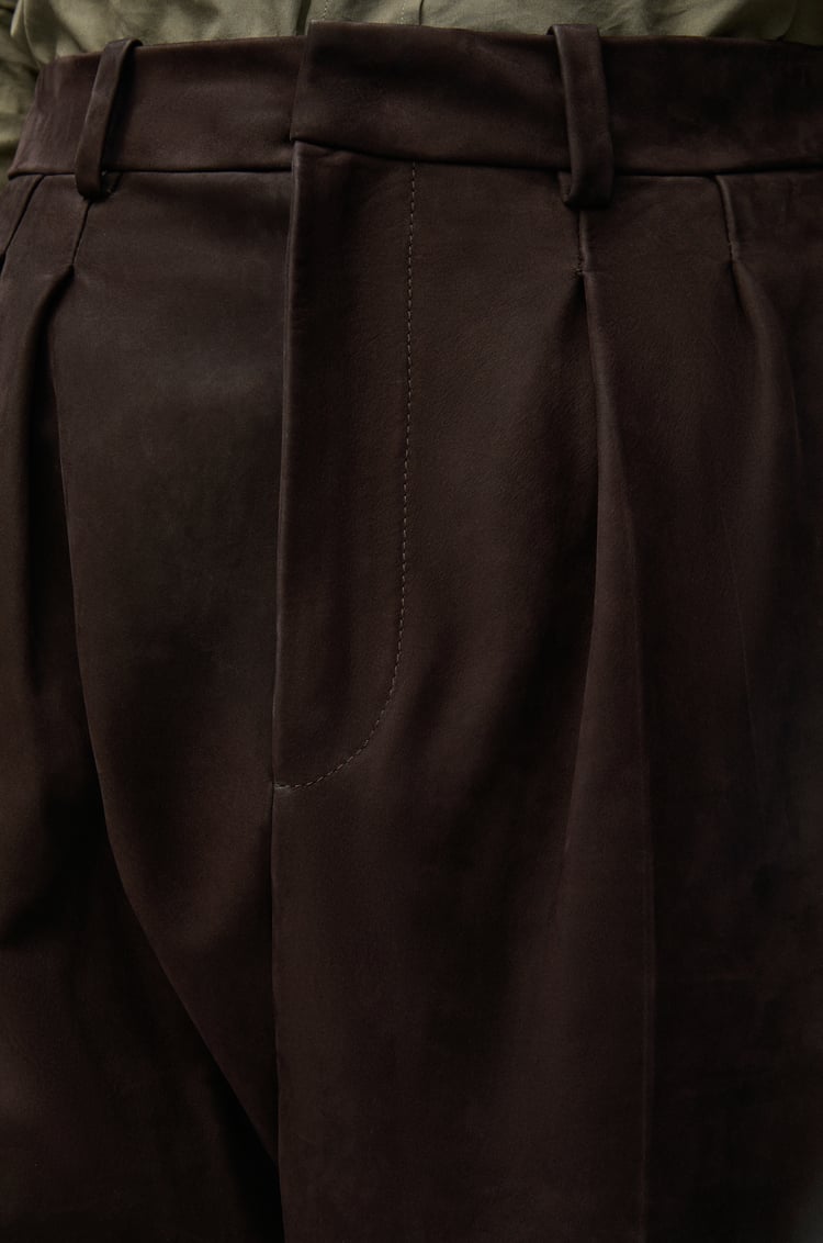 LOEWE Pantalón en nobuck Marrón Oscuro