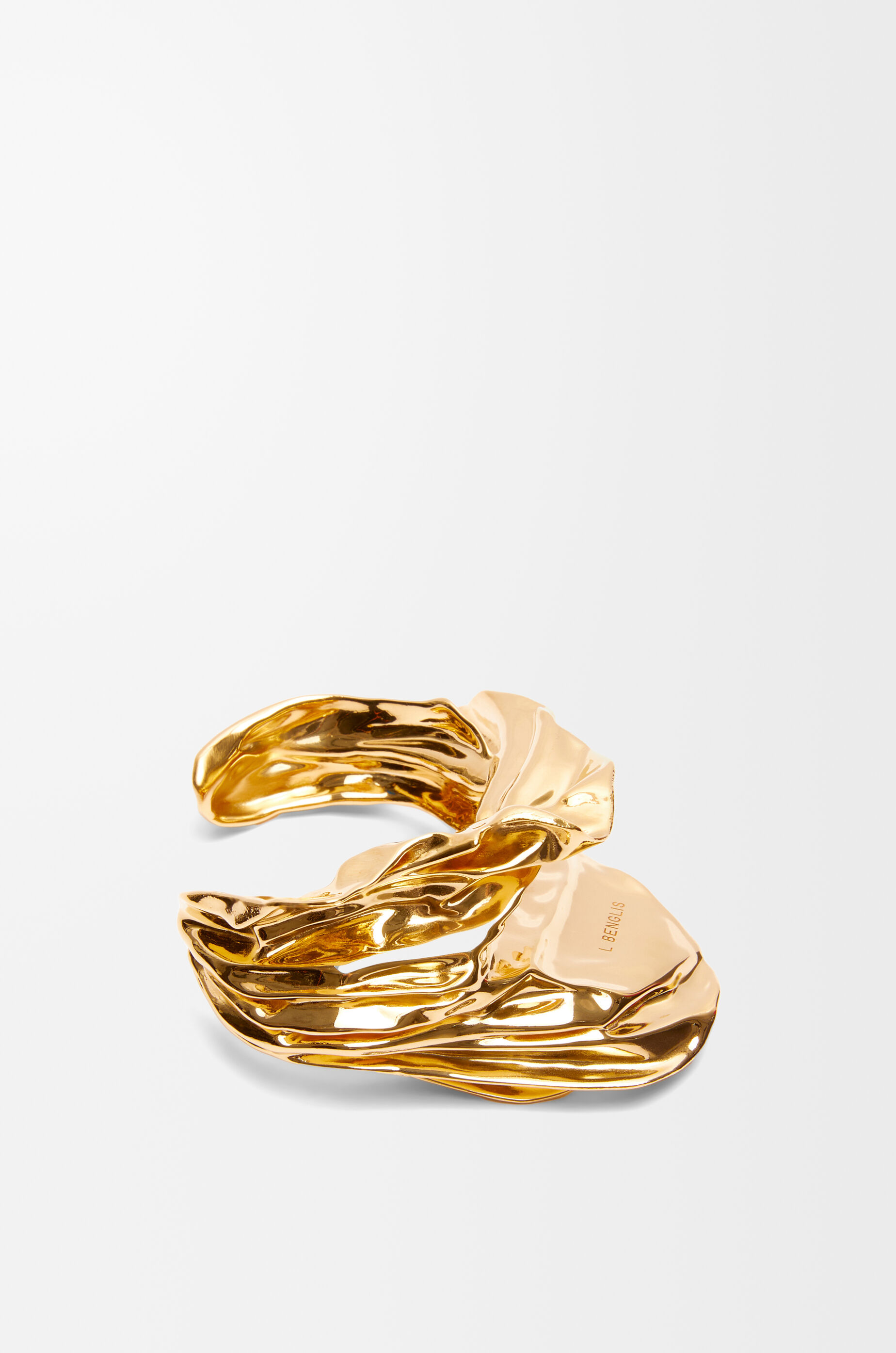 【美品】LOEWE ロエベカフス シルバー プリーツファン カフ（スターリングシルバー） シルバー - LOEWE