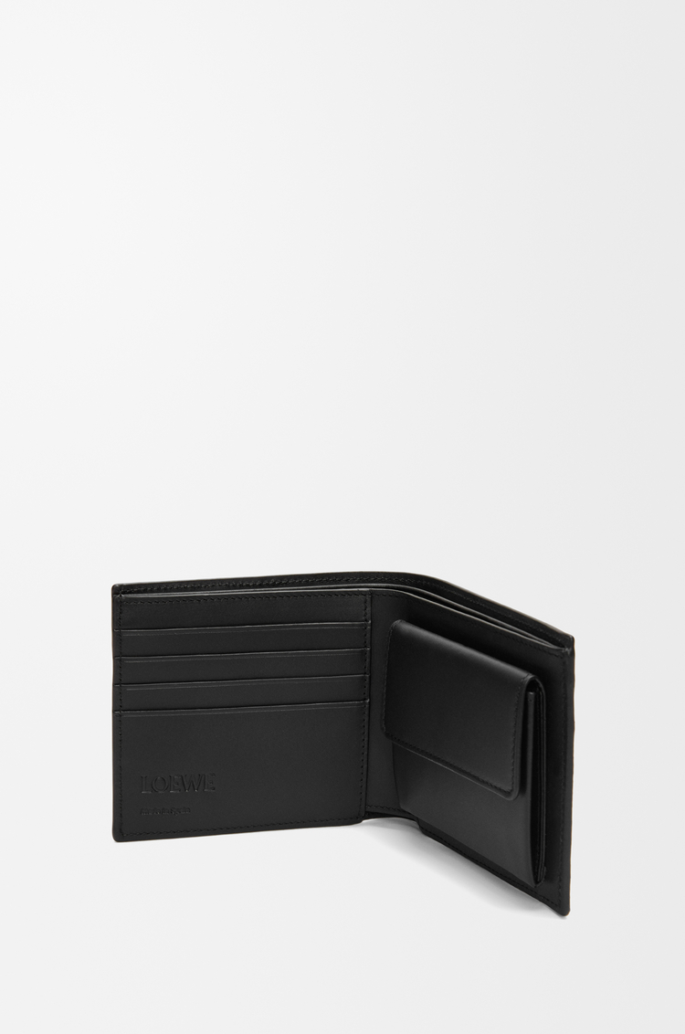 LOEWE Bifold coin wallet in satin calfskin Black