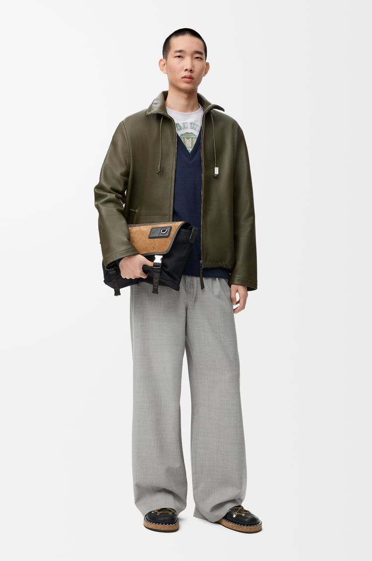 LOEWE ジップアップ ジャケット（ナパラム） カーキグリーン
