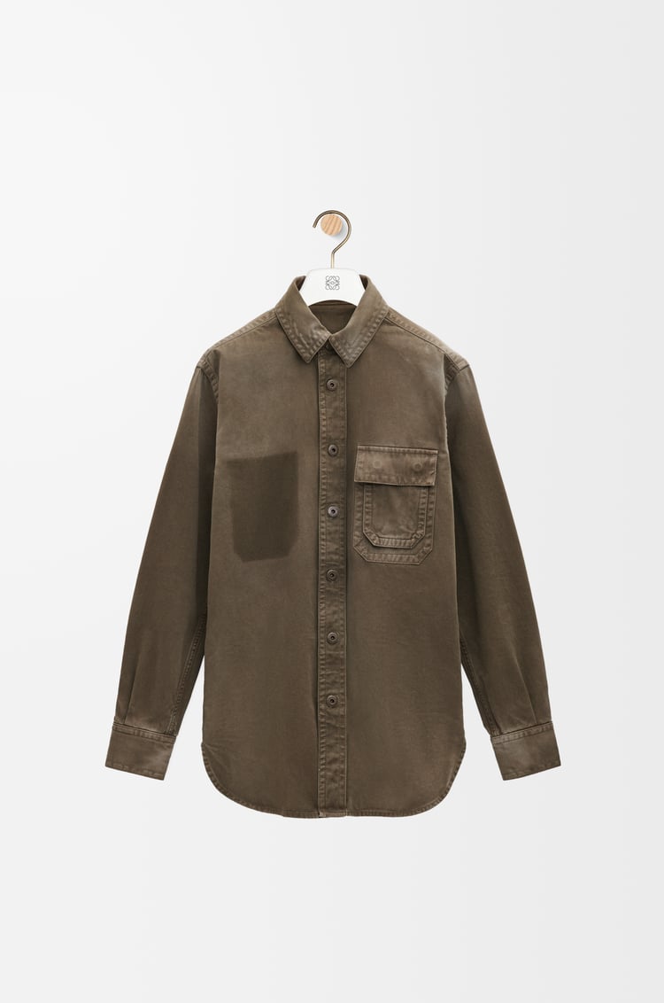 LOEWE Overshirt in cotton Khaki Green