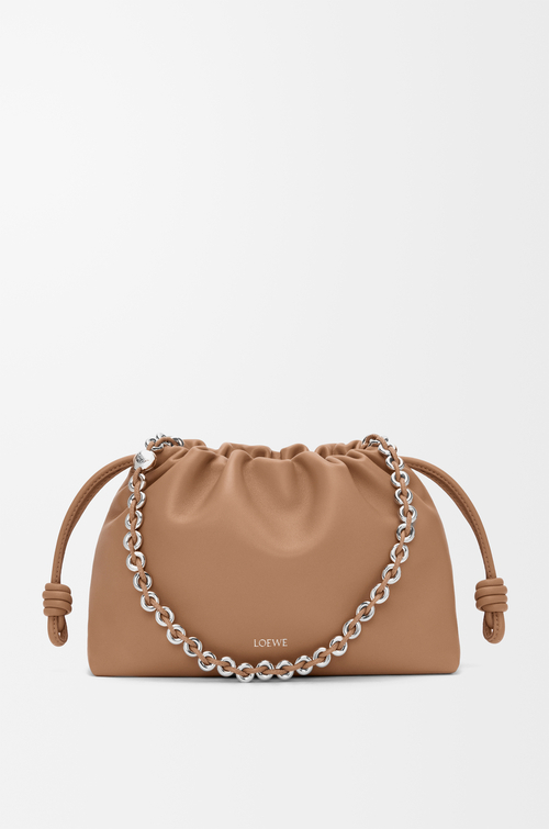 LOEWE Medium Flamenco purse in mellow nappa lambskin Mocha
