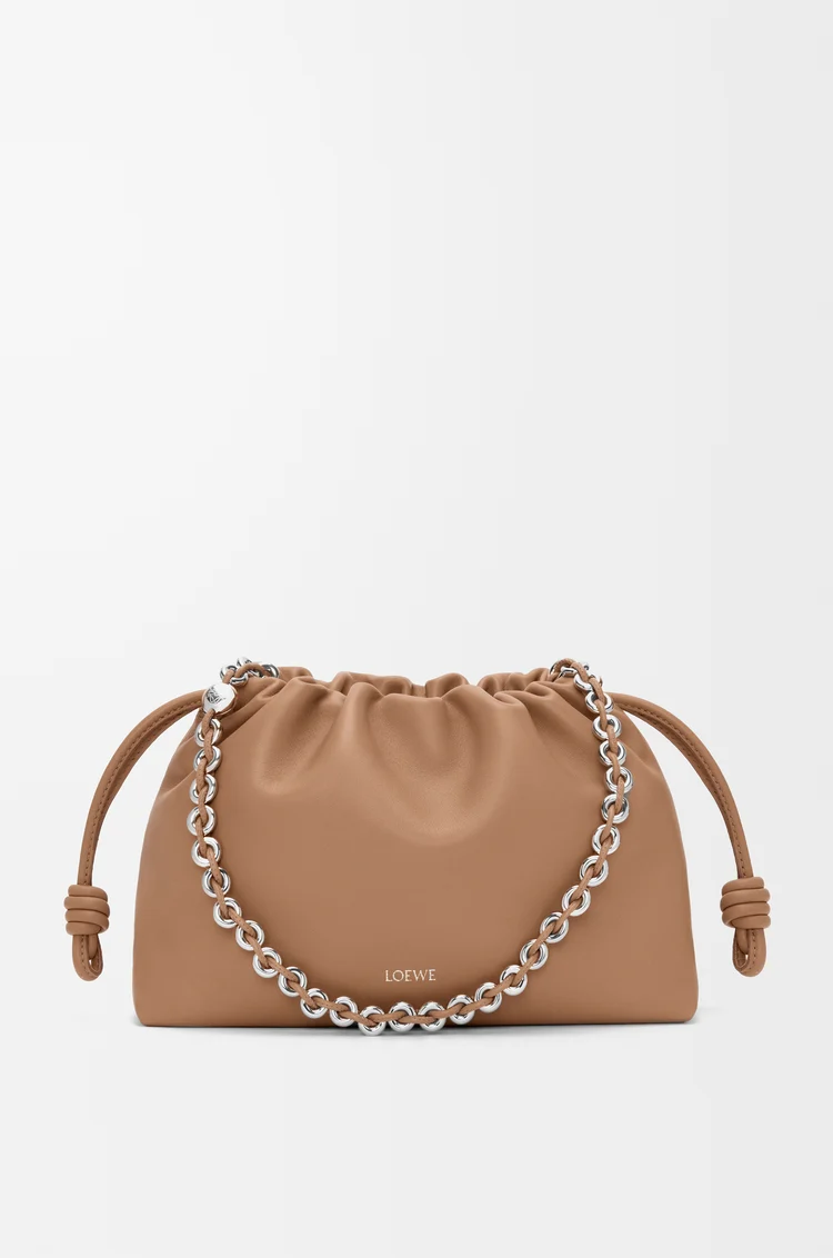 LOEWE Medium Flamenco purse in mellow nappa lambskin Mocha