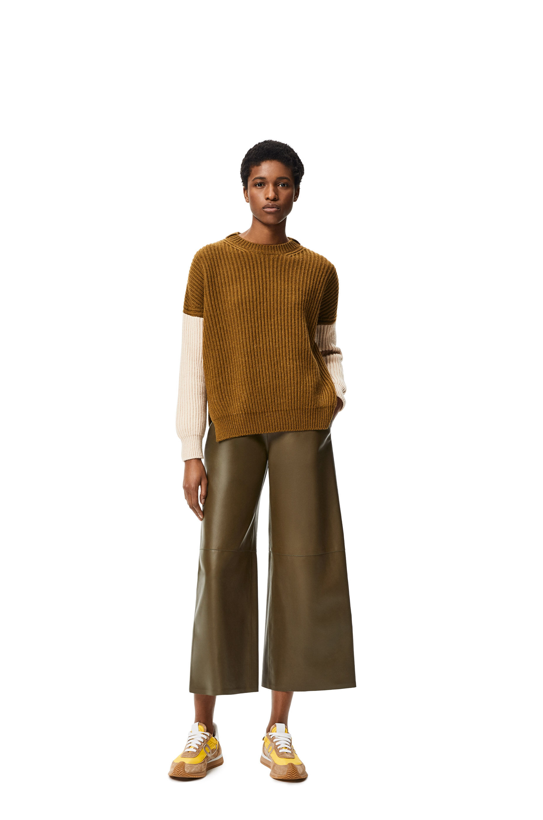 Satin cropped sale trousers