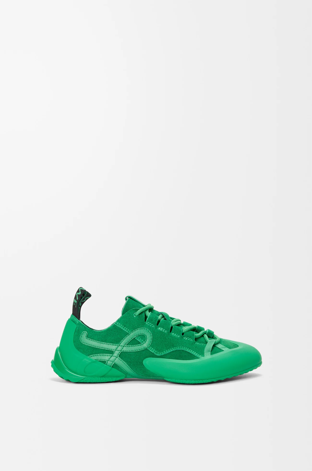 LOEWE Grip sneaker in calfskin suede Jungle Green
