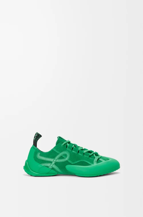 LOEWE Sneaker Grip in pelle di vitello scamosciata Verde Giungla
