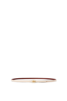 LOEWE Cinturón en piel de ternera lisa con anagrama Rojo Teja/Nude/Oro plp_rd