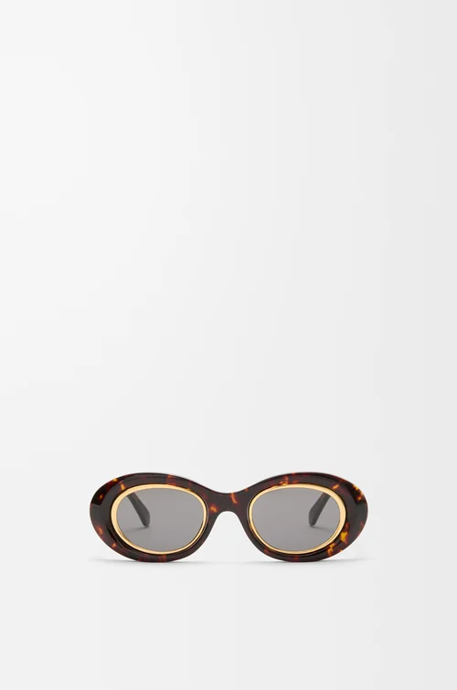 LOEWE Mini Anagram Oval sunglasses Havana