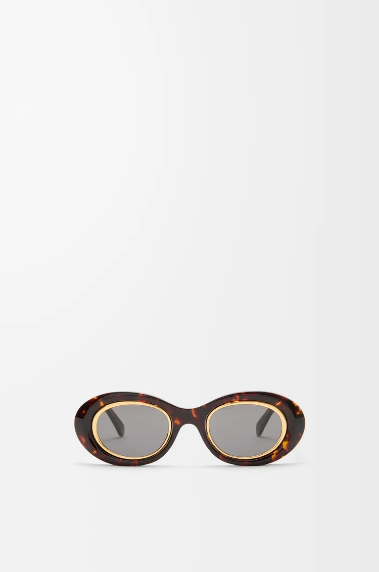 LOEWE Mini Anagram Oval sunglasses Havana