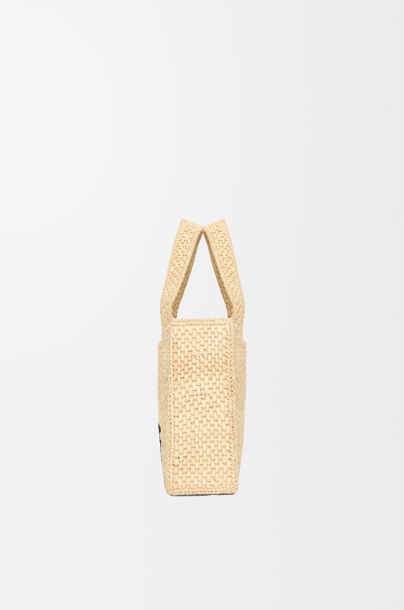 LOEWE Mini LOEWE Font tote in raffia Natural