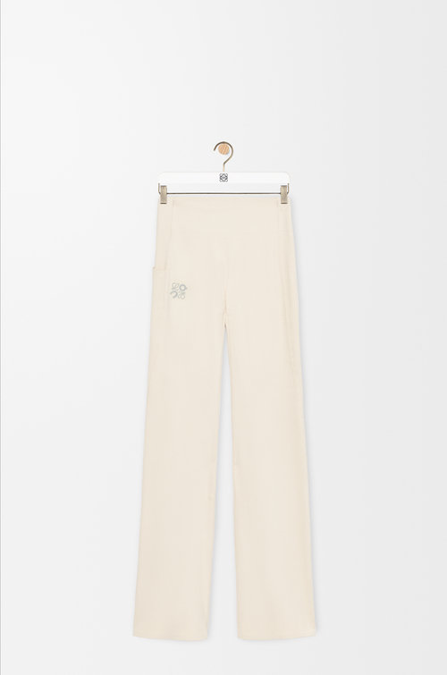 LOEWE Pantalon bootleg souple en jersey technique Ivoire