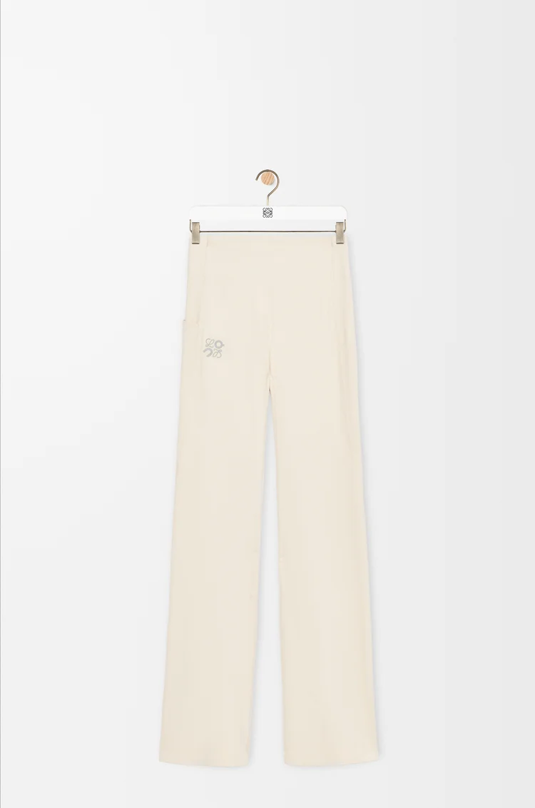 LOEWE Pantalon bootleg souple en jersey technique Ivoire
