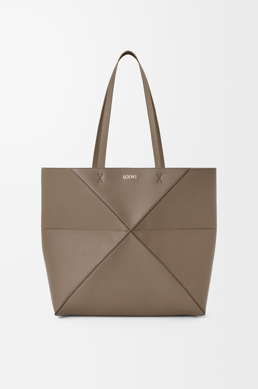 Medium horizontal Puzzle Fold tote in soft grained calfskin