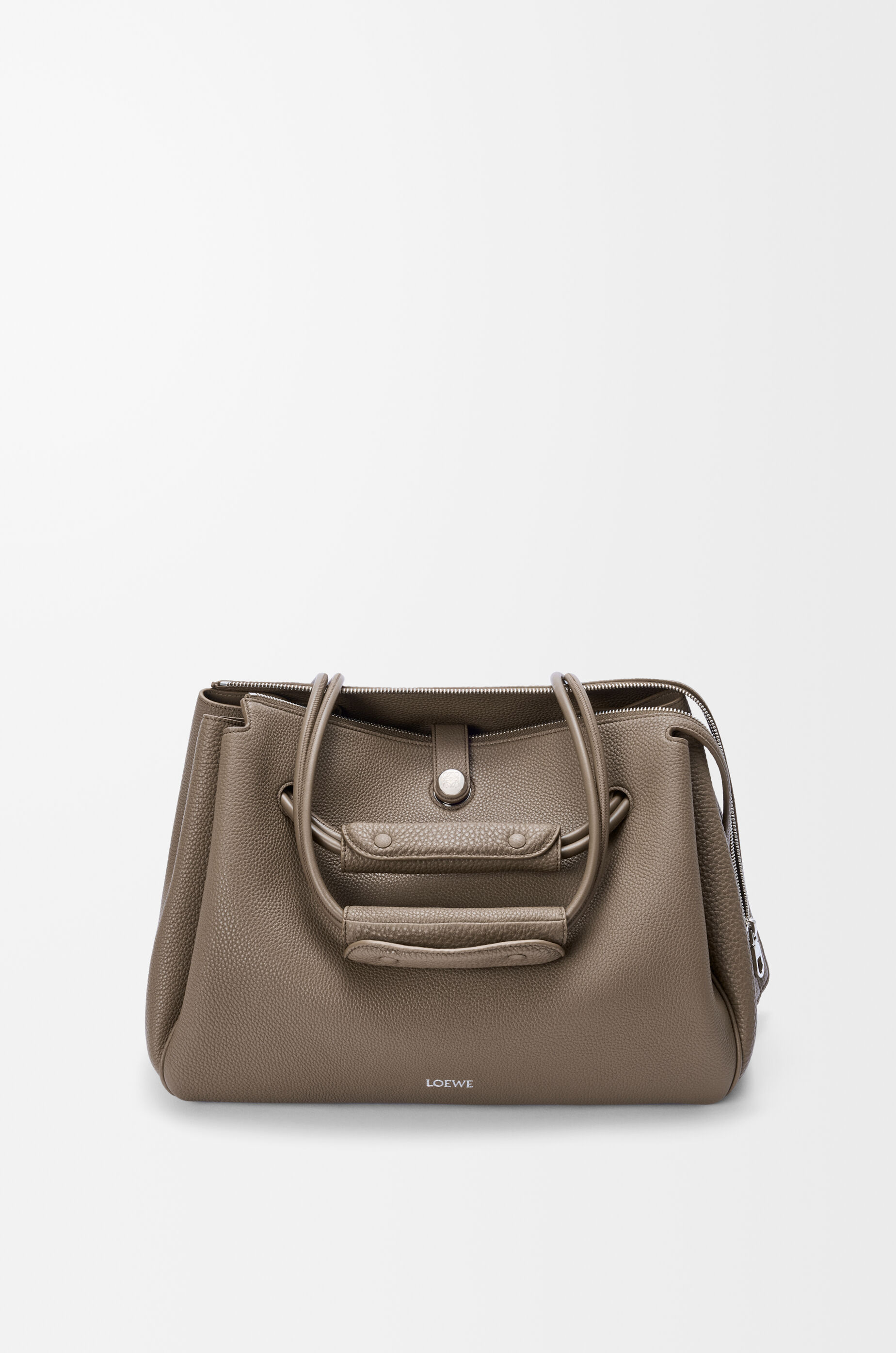 ゆったり大きめ◆LOEWEぼかしロゴ ウール/カシミア スカーフ スカーフ（モヘア＆ウール）​ グレー - LOEWE