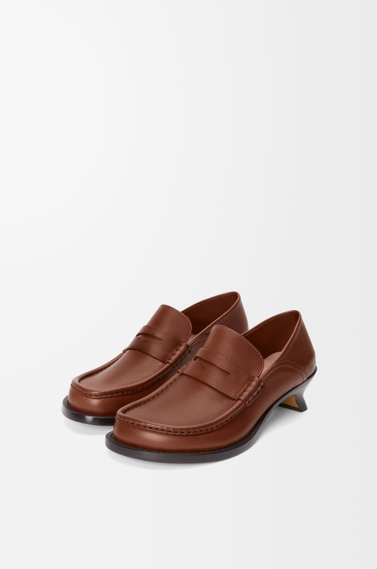 LOEWE Campo loafer in soft calfskin Rust