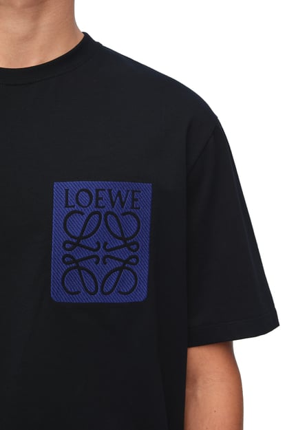 LOEWE 릴랙스 핏 티셔츠 - 코튼 블랙 plp_rd
