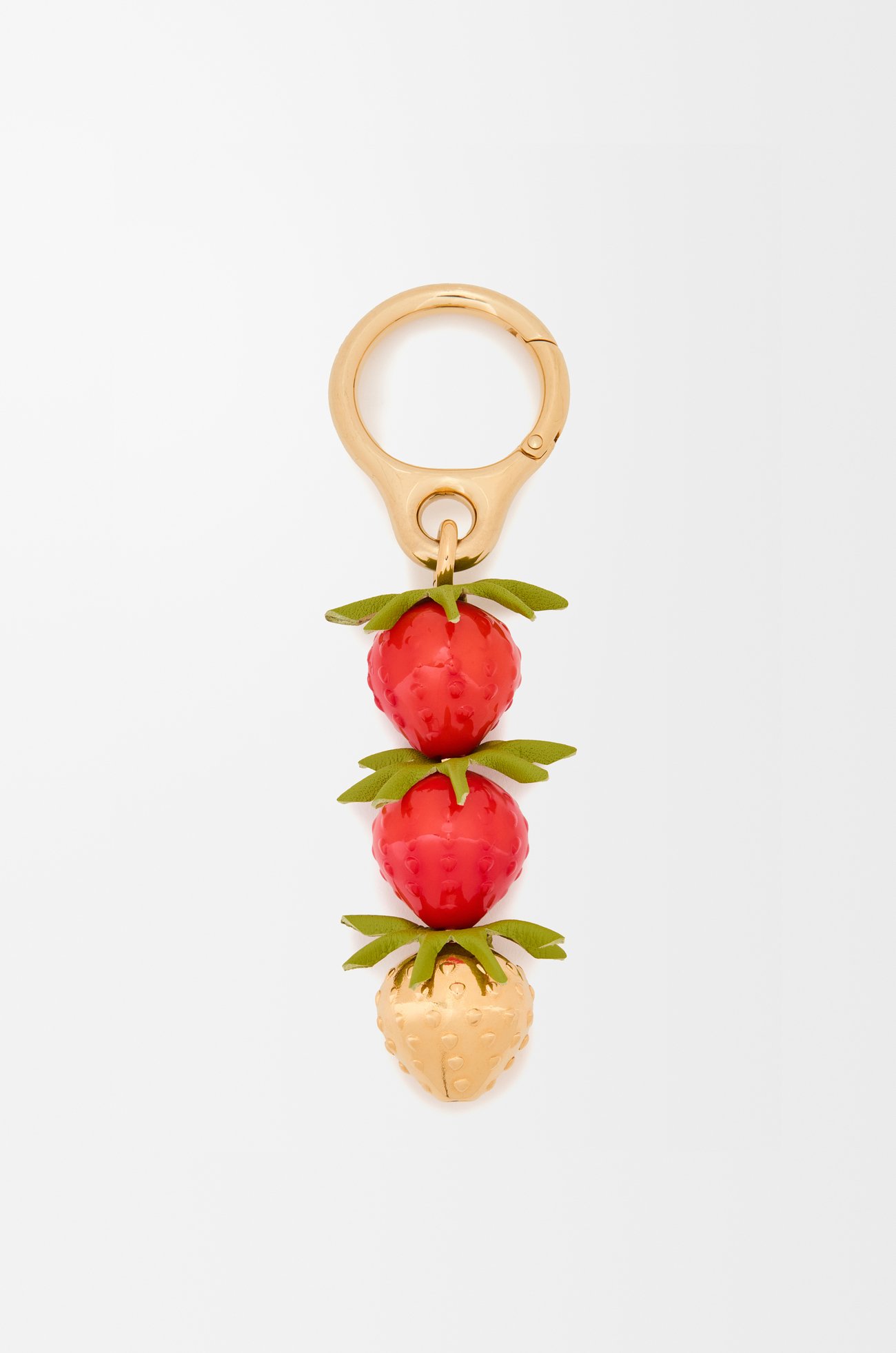 LOEWE 草莓掛飾 紅色/金色
