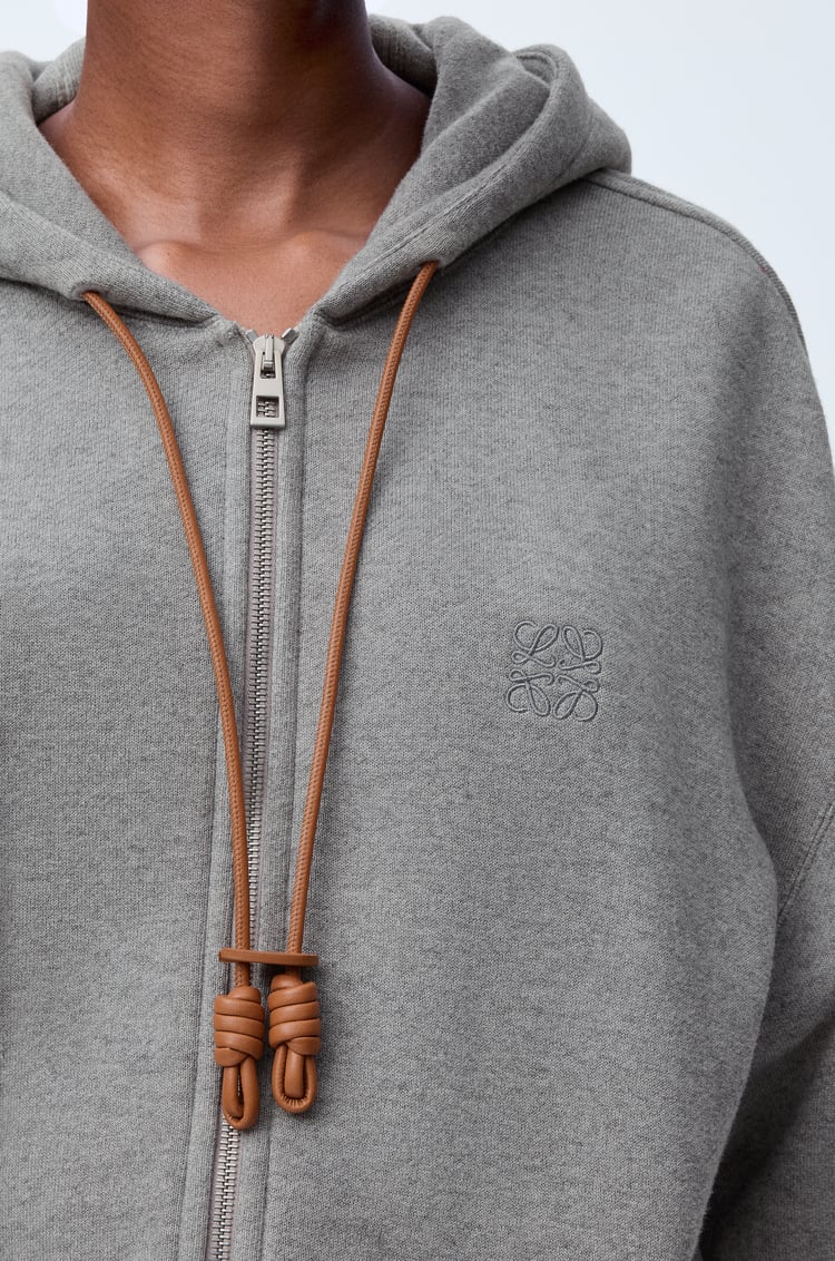 LOEWE Sudadera con capucha en algodón y cashmere Gris