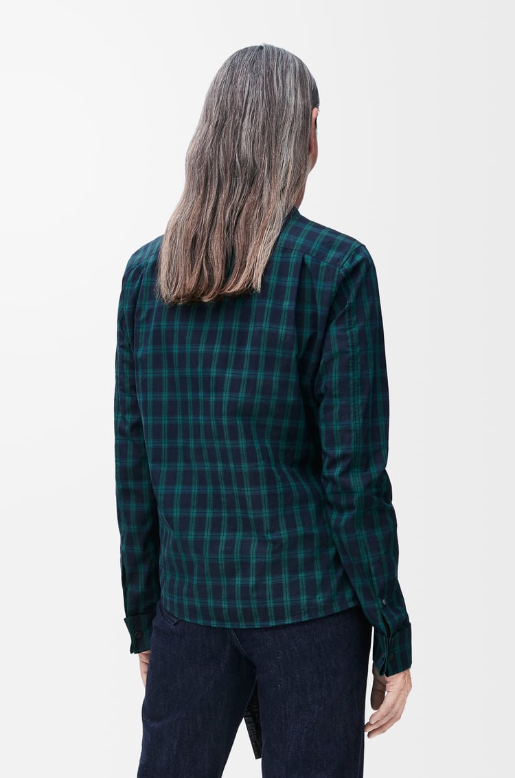 LOEWE Camisa en algodón Azul Marino/Verde