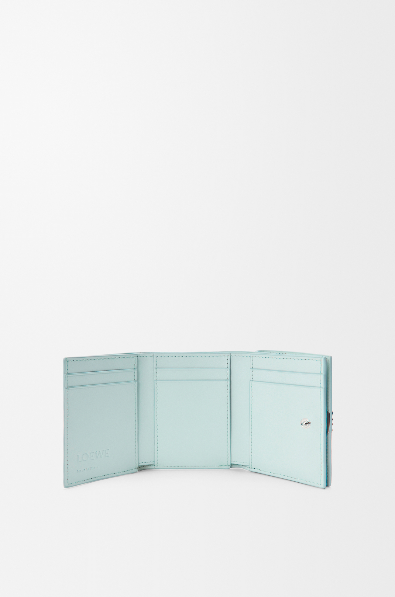 LOEWE Cartera con tres pliegues Anagram en piel de ternera Helado