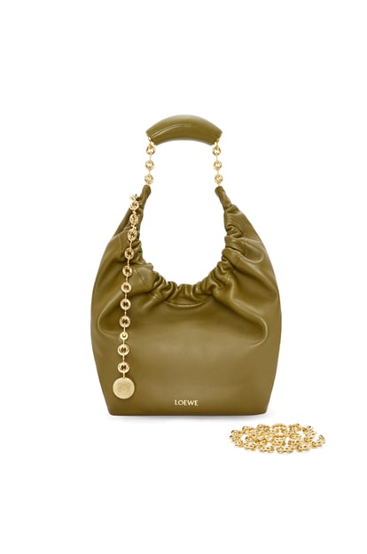 LOEWE Small Squeeze bag in nappa lambskin 橄欖色 plp_rd