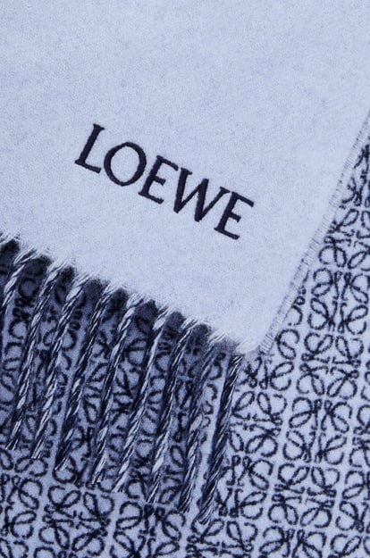 LOEWE スカーフ（ウール&カシミヤ） ライトブルー/ネイビーブルー plp_rd