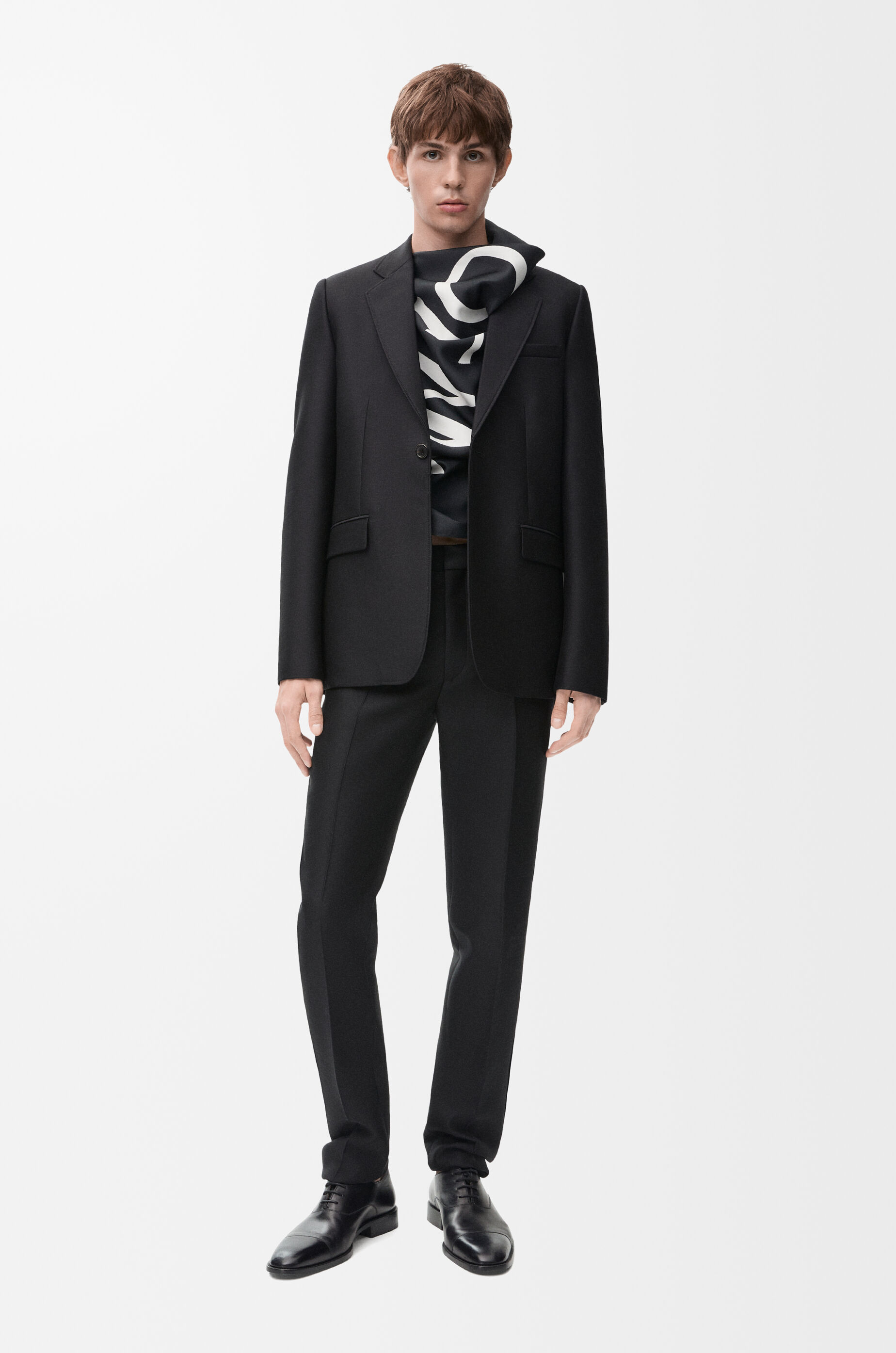 Jacket in wool and silk Black - LOEWE