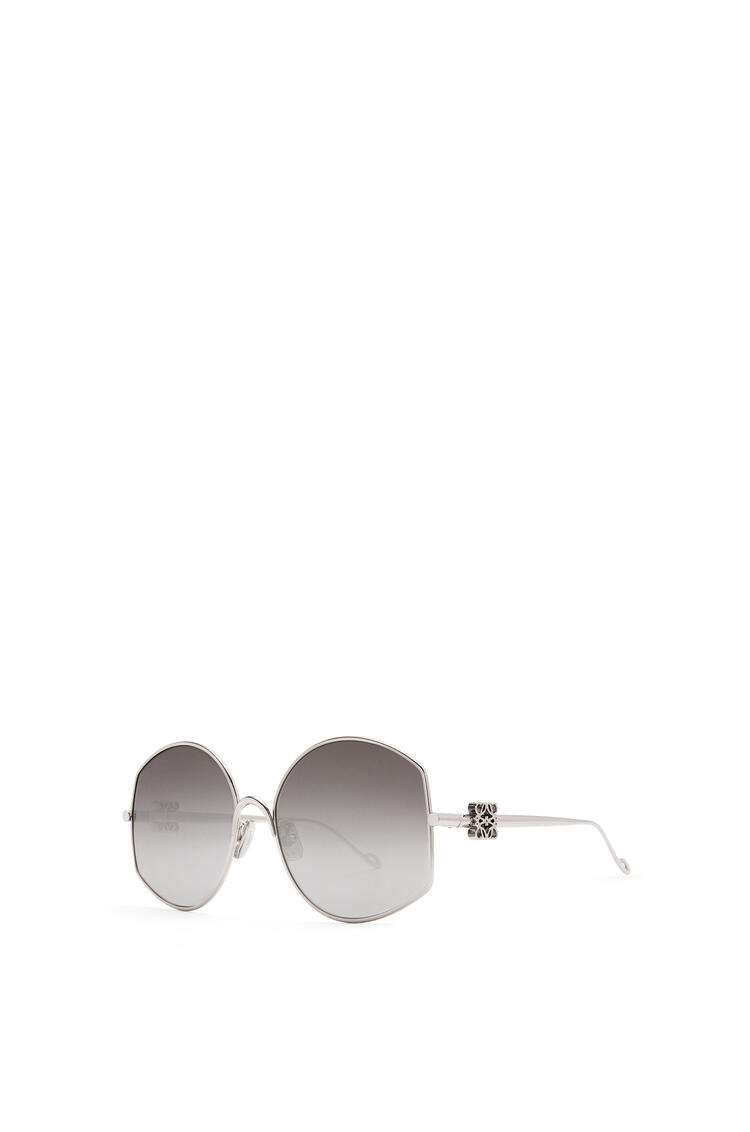 LOEWE Gafas de sol montura oversize en metal Paladio Brillante/Humo