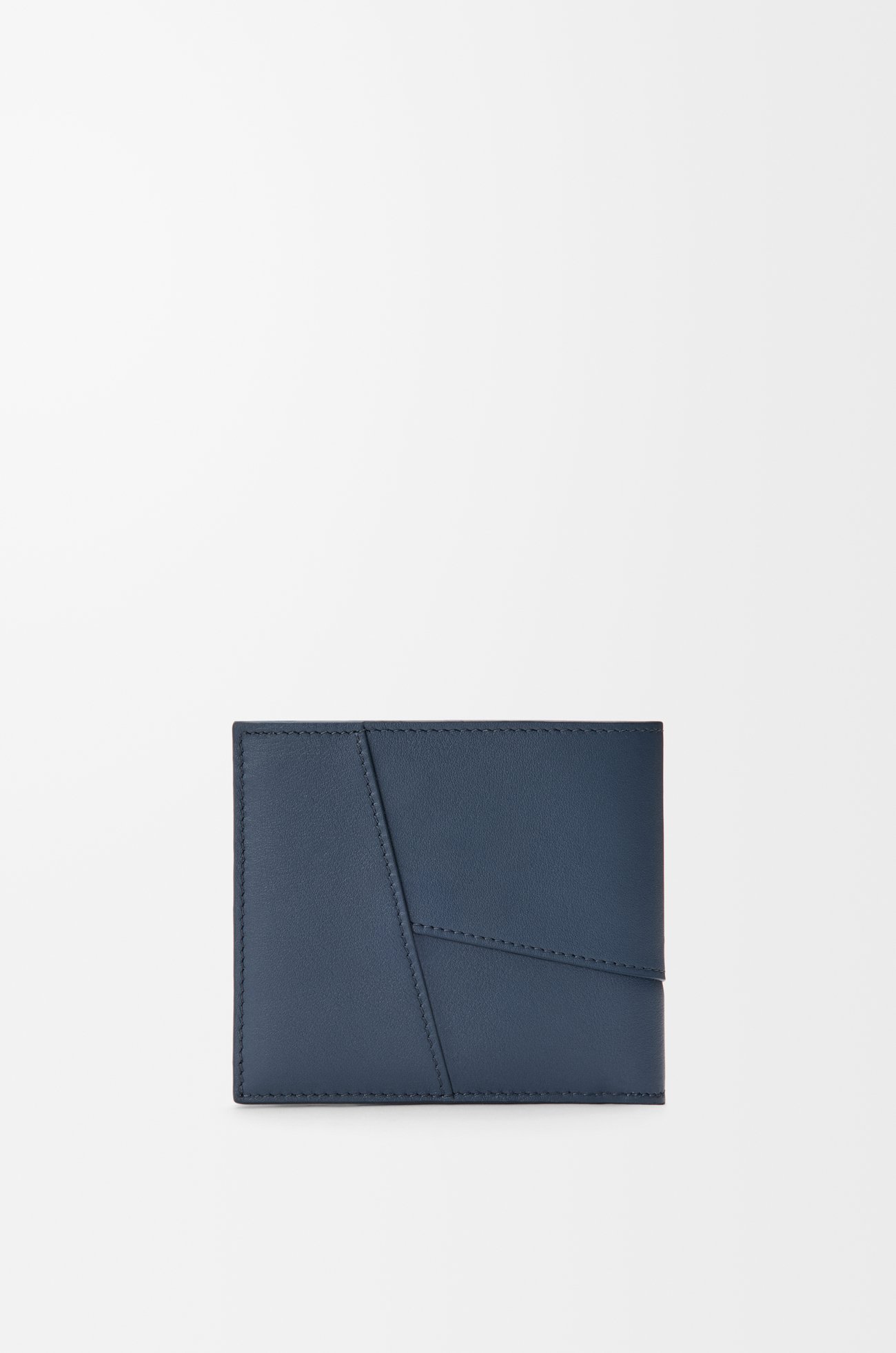 LOEWE 经典牛皮革 Puzzle 双折钱包 靛蓝色