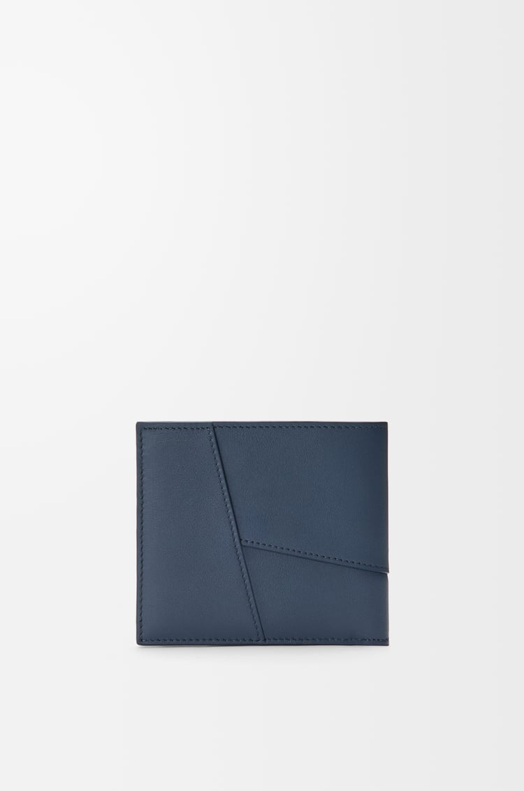 LOEWE Cartera Puzzle con dos pliegues en piel de ternera Tinte Índigo