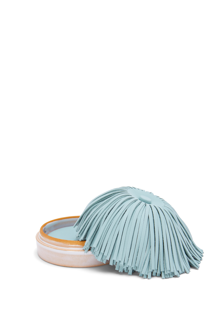 LOEWE Small tassel box in ceramic and calfskin Light Blue