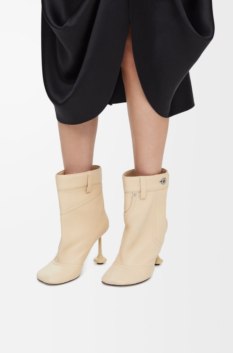 LOEWE Toy ankle bootie in nappa lambskin Oat Milk