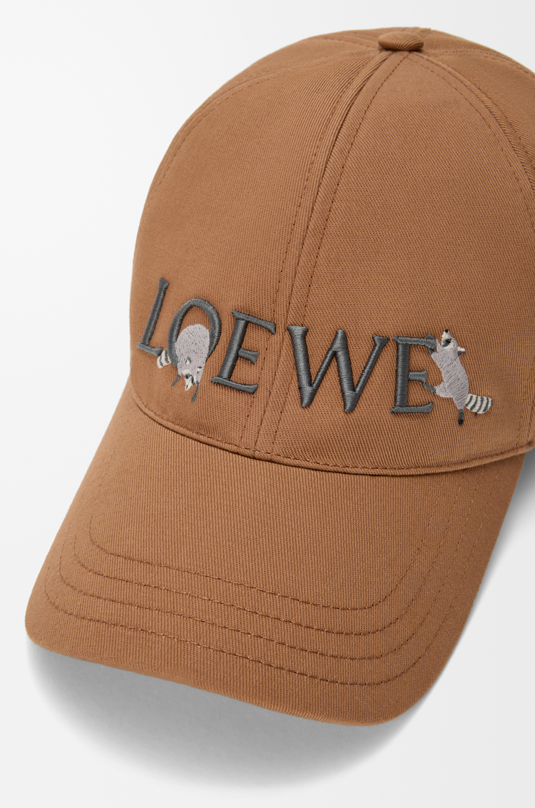 LOEWE アライグマ ロエベ キャップ（キャンバス） モカ