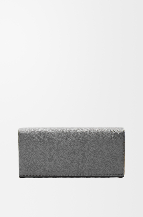 LOEWE Long horizontal wallet in soft grained calfskin Anthracite