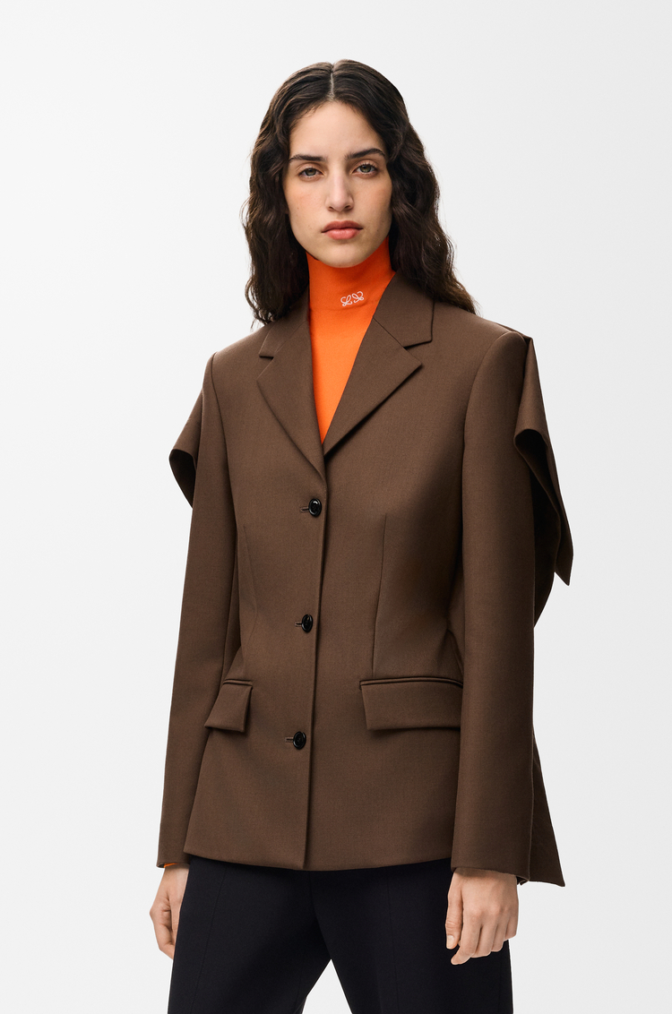 LOEWE Chaqueta en lana Marrón