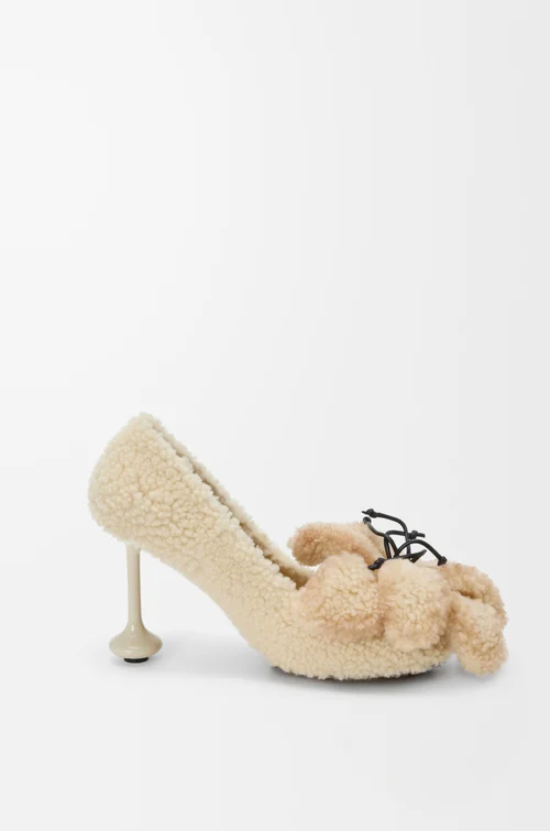 LOEWE Zapato de salón Toy en lana de oveja Vainilla