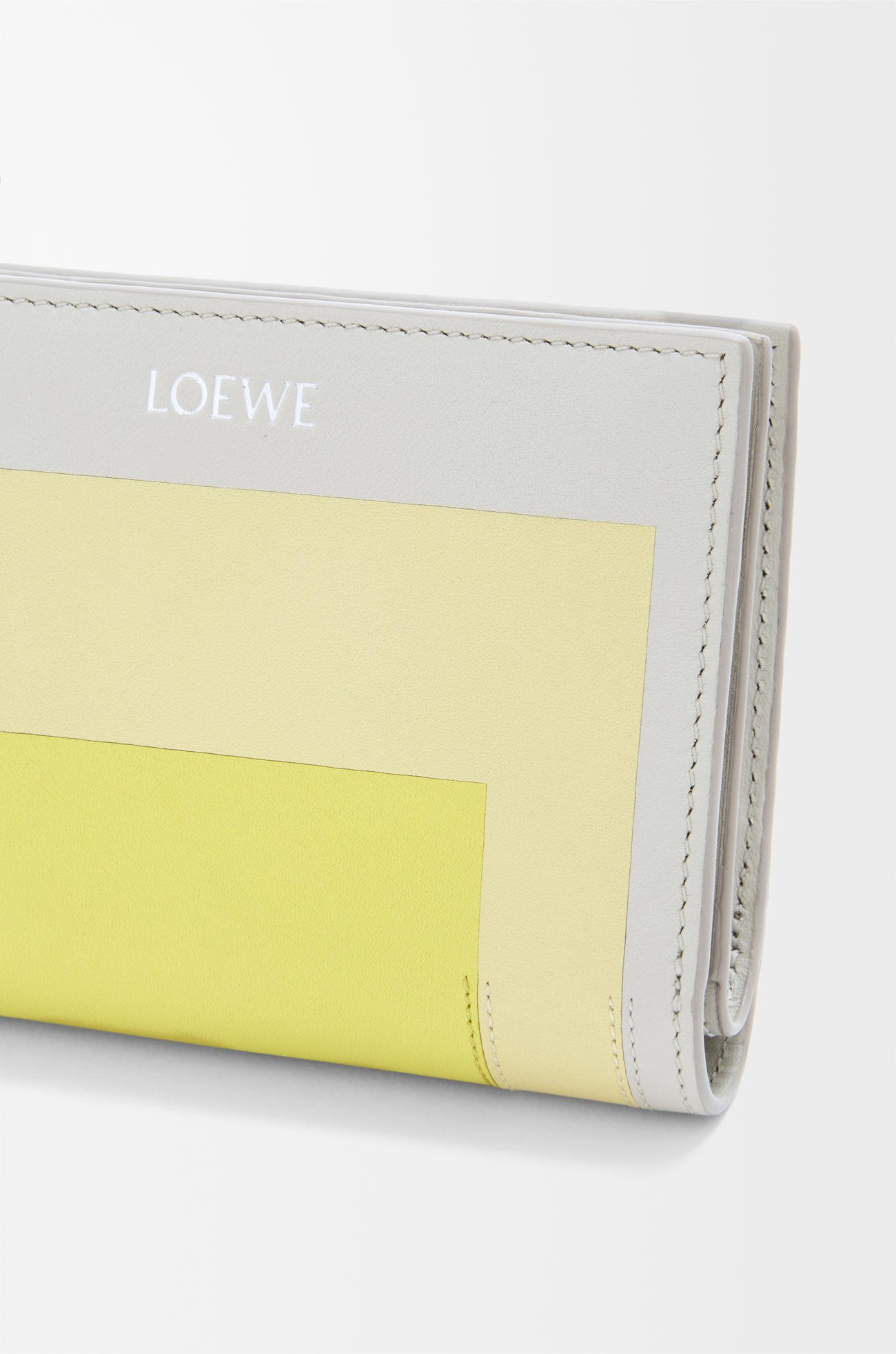 LOEWE Compact wallet in nappa calfskin Pale Grey/Light Citrine