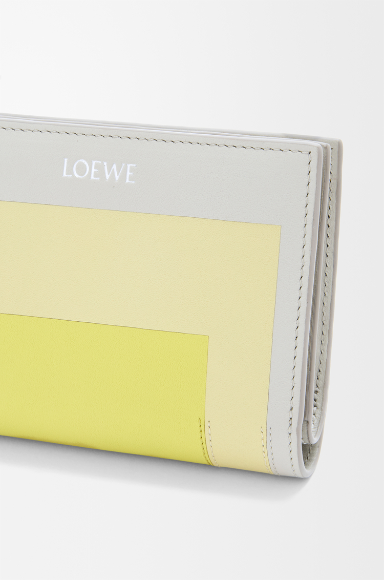 LOEWE Compact wallet in nappa calfskin Pale Grey/Light Citrine