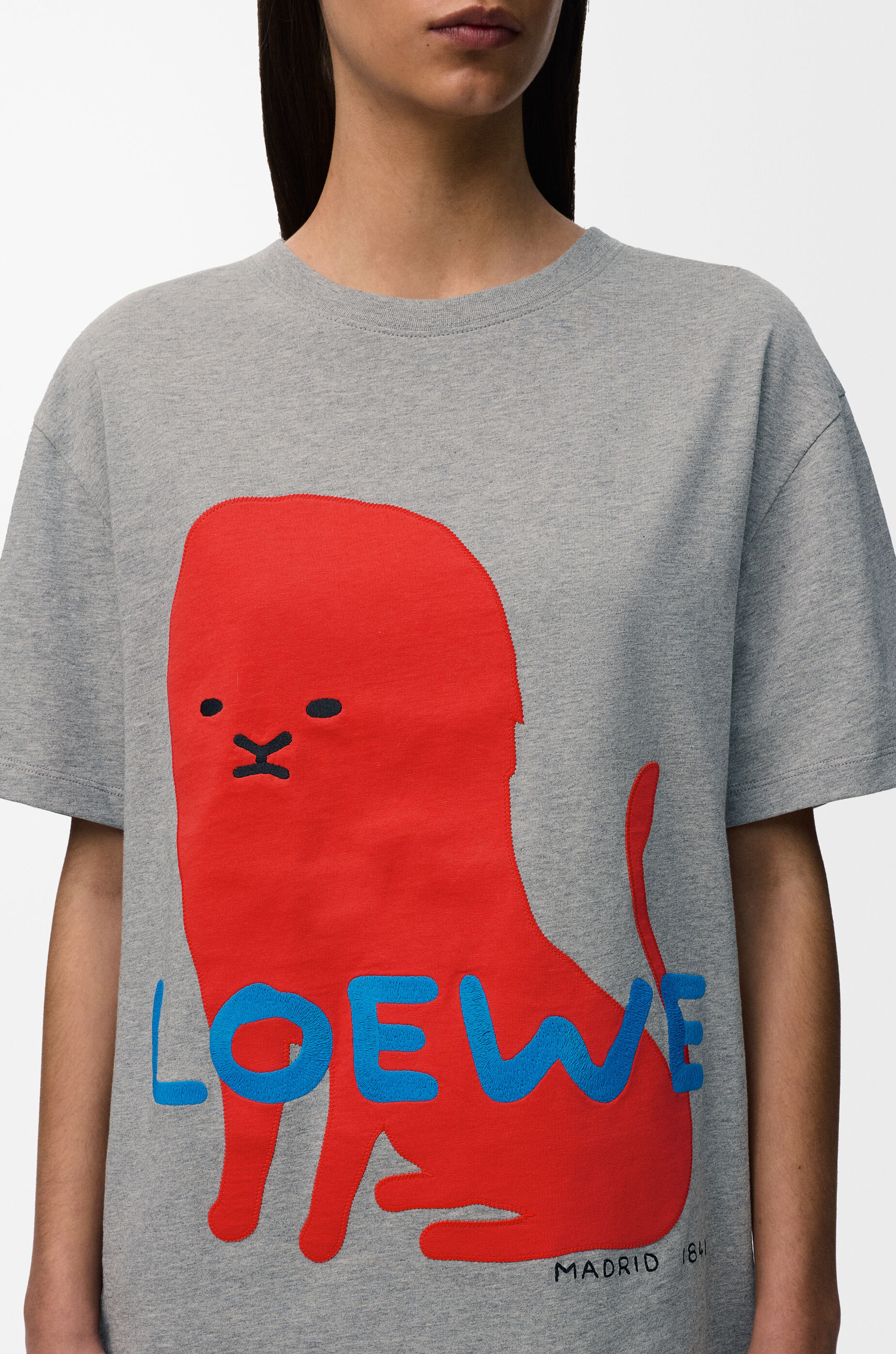 Regular fit t-shirt in cotton Grey - LOEWE USA Official Website