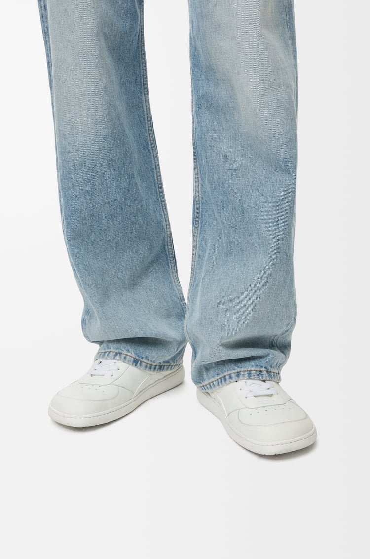 LOEWE Sneakers Jambo en cuir de veau souple grainé Blanc